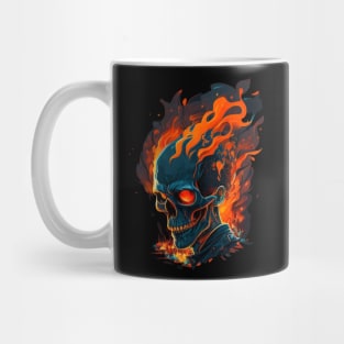 Flaming skull Mug